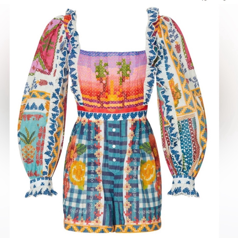 Farm Rio Summer colorful Romper